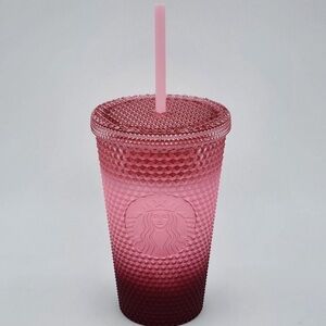 Starbucks Pink Gradient Studded Tumbler Fall Winter Holiday 2022 (16 oz )